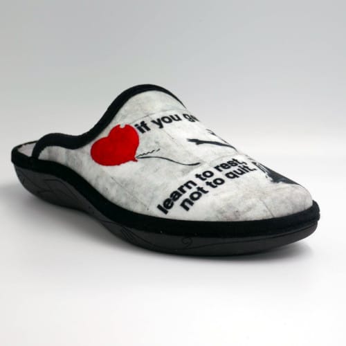 chaussures femme mule d'intérieur pantoufles Elue Par Nous Superchauss66 - KOBE GRIS - 5