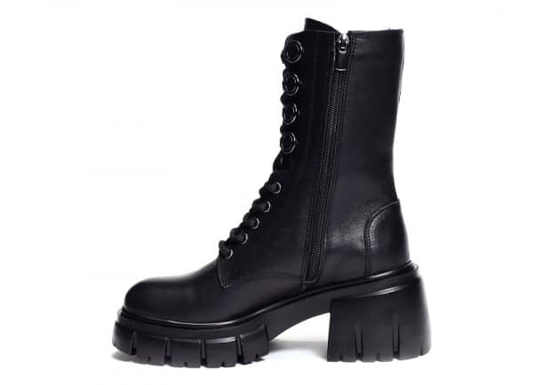 chaussures femme - bottine lacets cuir noir - K.Mary Superchauss66 - Quota - 3