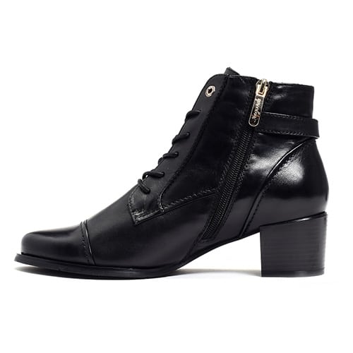 chaussures femme - bottines lacets cuir noir - Regarde Le Ciel Superchauss66 - JOLENE--2
