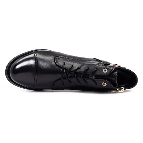chaussures femme - bottines lacets cuir noir - Regarde Le Ciel Superchauss66 - JOLENE-3