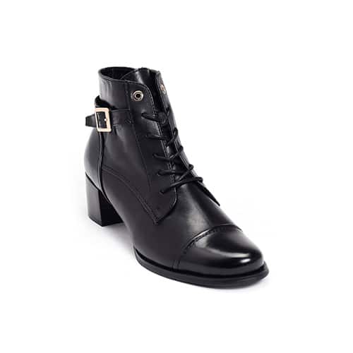 chaussures femme - bottines lacets cuir noir - Regarde Le Ciel Superchauss66 - JOLENE-4