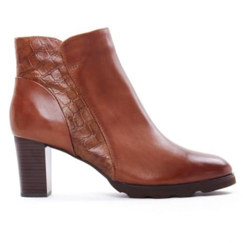 chaussures femme - boots talon cuir cognac - Regarde Le Ciel Superchauss66 - Patricia 49 - 5