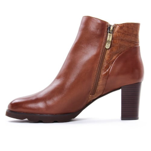 chaussures femme - boots talon cuir cognac - Regarde Le Ciel Superchauss66 - Patricia 49 - 4