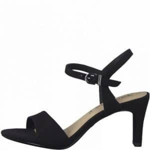 chaussures femme - nu-pied talon noir Tamaris Superchauss66 - 28028 - 4