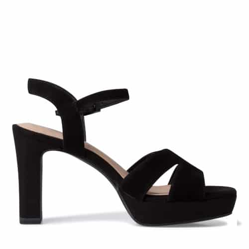 chaussures femme - nu-pied talon noir Tamaris Superchauss66 - 28309-001 - 5