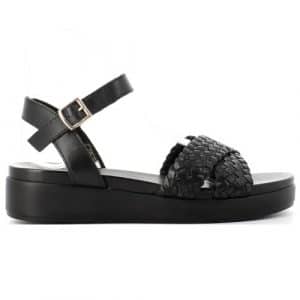 chaussures femme - nu-pied cuir noir - Xapi Superchauss66 - ACAMPO 1