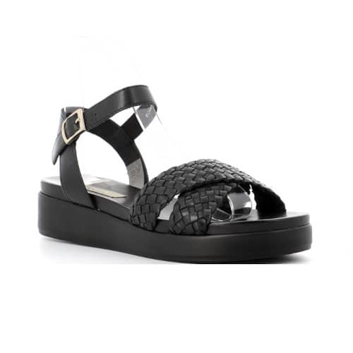 chaussures femme - nu-pied cuir noir - Xapi Superchauss66 - ACAMPO 4