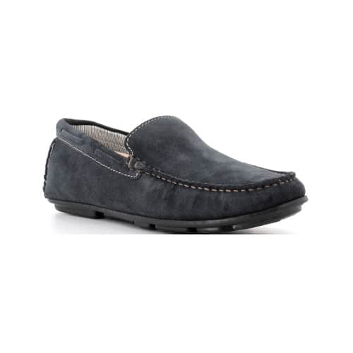 chaussures homme - mocassin cuir nubuck bleu Xapi Superchauss66 - ALOUETA 4