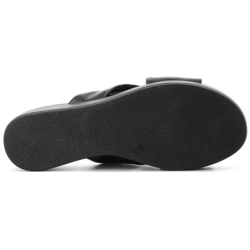 chaussures femme - mule cuir noir - Xapi Superchauss66 - ASTRONG 5