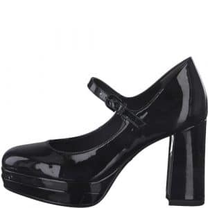chaussures femmes - escarpin babies vernis noir Tamaris Superchauss66 - 24405-29 018 - 1