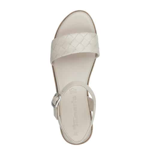 chaussures femme - nu-pied compensé cuir Tamaris Superchauss66 - 28216-418 - 1