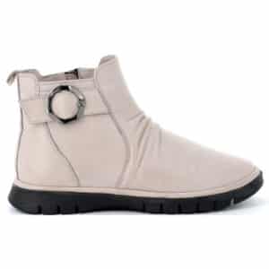 chaussures femme - boots cuir mode Elue Par Nous Superchauss66 - PECORADE BLANC CASSE 1