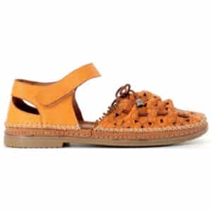 chaussures femme - sandalette cuir confort - Madory Superchauss66 -MARLY ORANGE 1