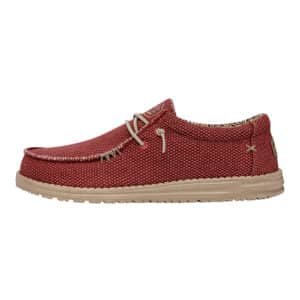 chaussures homme - mocassin toile ultra léger HeyDude Superchauss66 - WALLY-chaussures homme - mocassin toile ultra léger HeyDude Superchauss66 - WALLY BRAIDED ROUGE-2